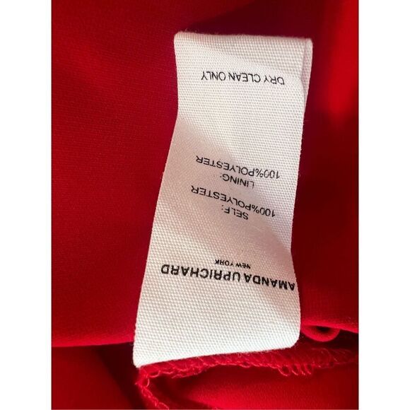 Amanda Uprichard Women's Scarlet Red Kya Wide-Leg Formal Jumpsuit Size Medium - Picture 9 of 9